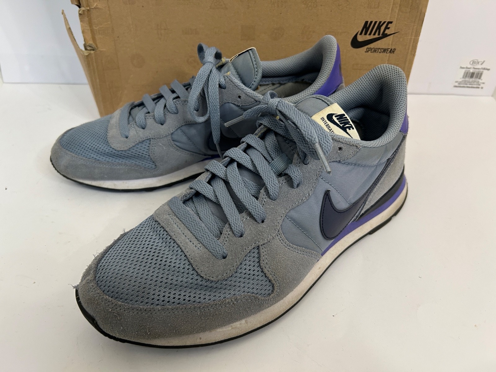 Nike Internationalist Shoes Mens Size 11 Blue Suede Running Sneakers 631754-404