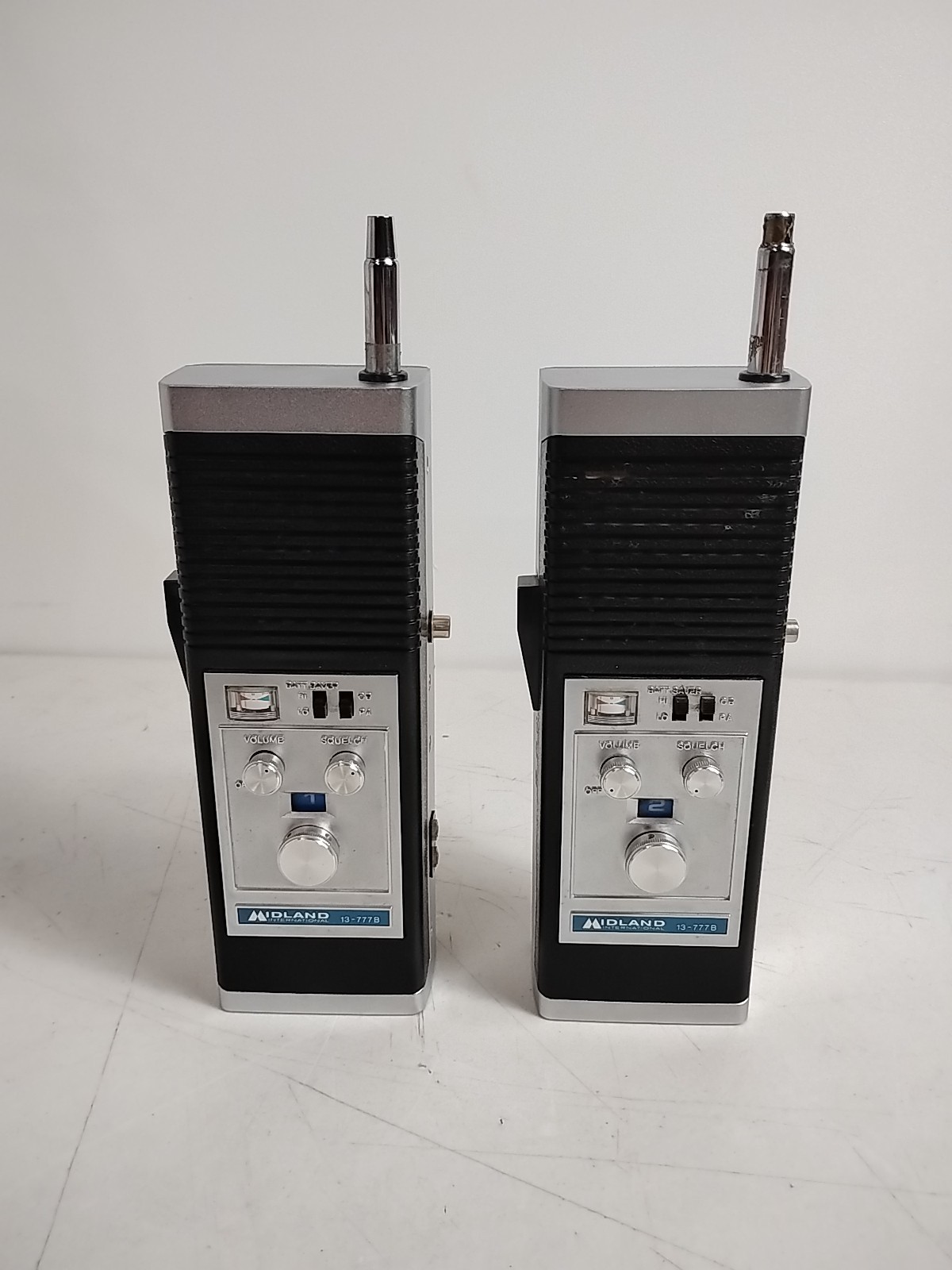 Vintage Pair Of MIdland 13-777B Walkie Talkie Untested
