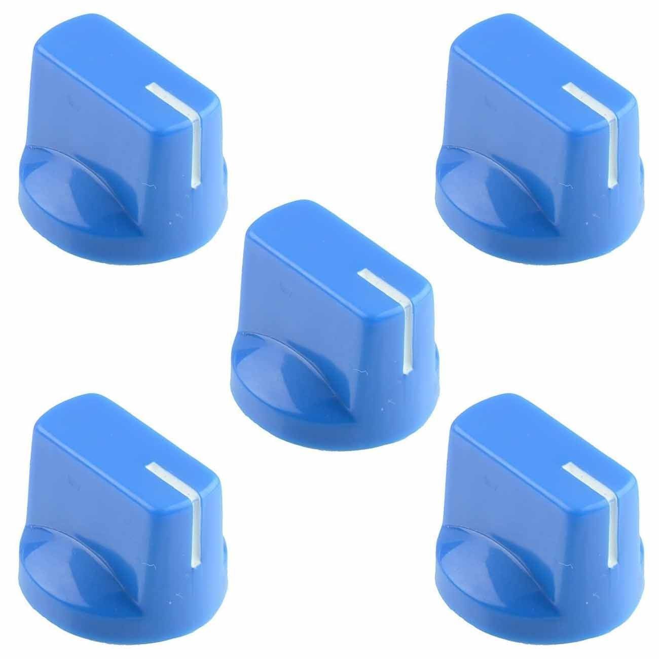 5 x Blue Davies 1510 Style Pointer Knob