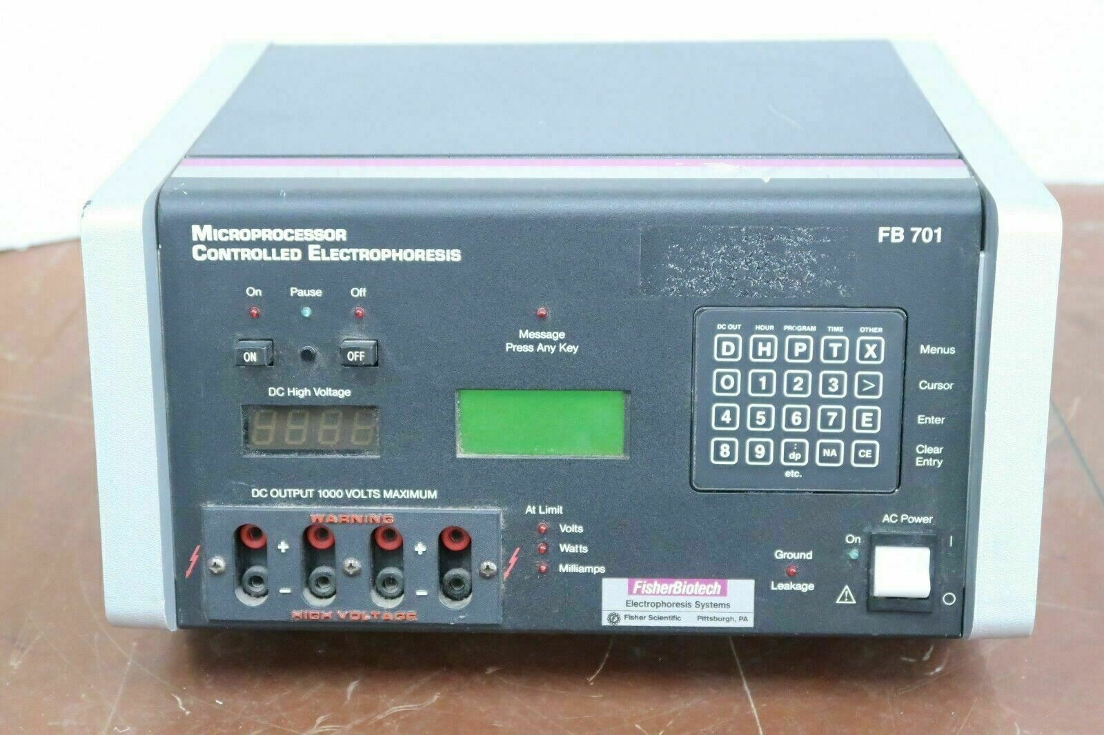 EC Apparatus FB-701 Controlled Electrophoresis Microprocessor, Lab Power Supply