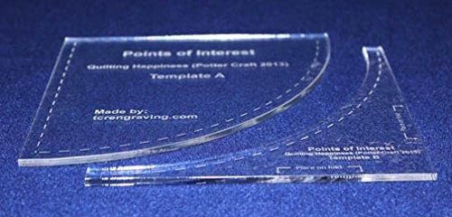 2 Piece "Points of Interest" Template Set. Clear 1/8" Thick Acrylic