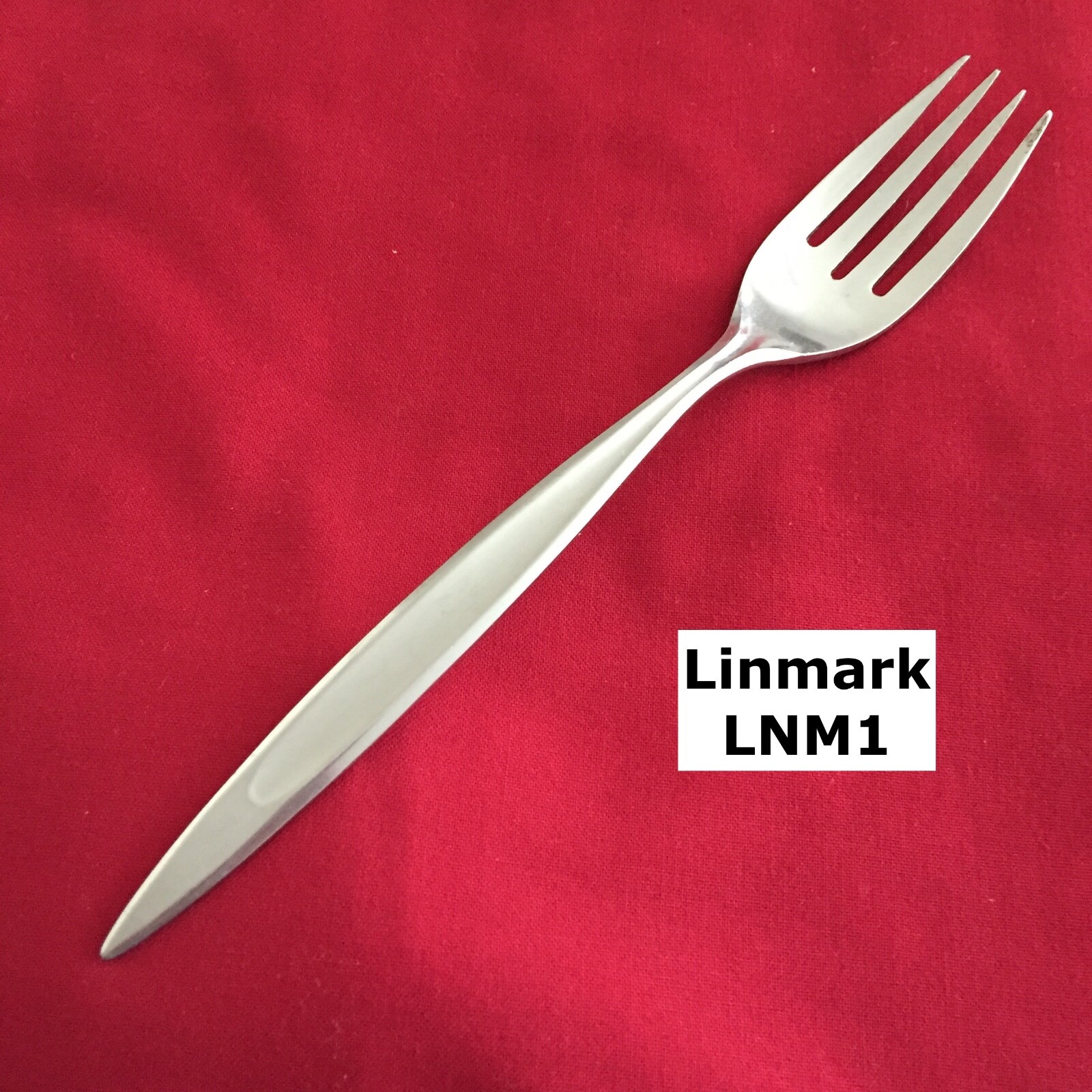 Linmark LNM1 Concave Handle Salad Fork 6 3/4" Stainless Steel Flatware