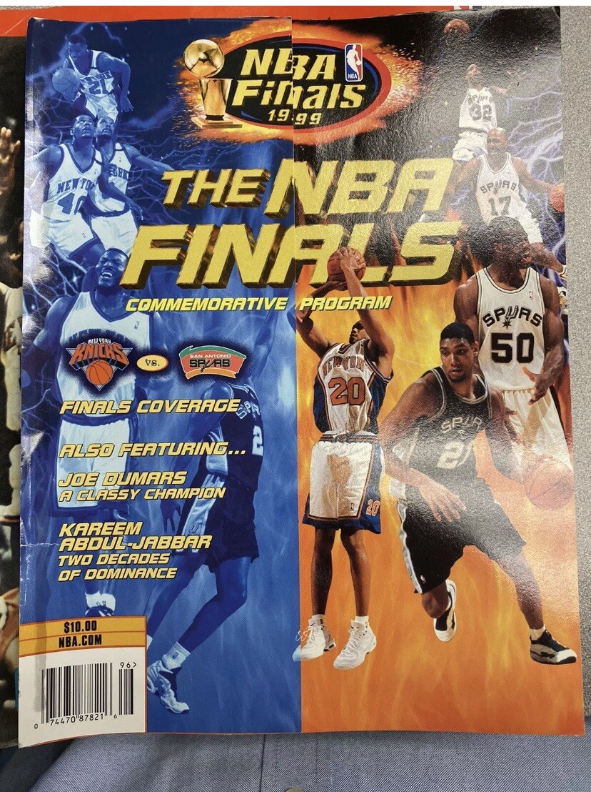 NBA Finals-1999-Commemorative Program-New York Knicks-San Antonio Spurs MINT
