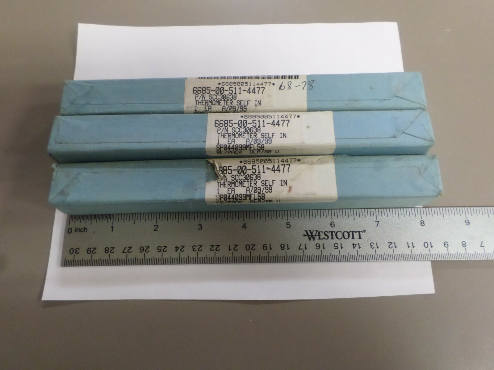 Lot of 3 Self indicating thermometers 6685-00-511-4477 SCC30638