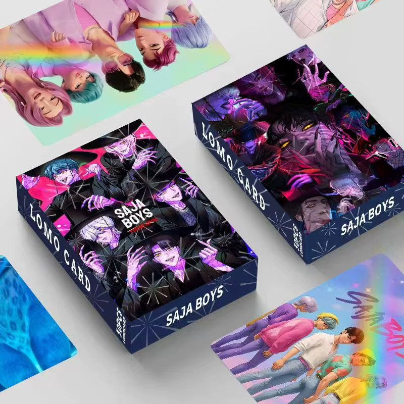 SAJA Boys Band Laser LOMO Cards 30Pcs Double-Sided Holographic Anime Collection