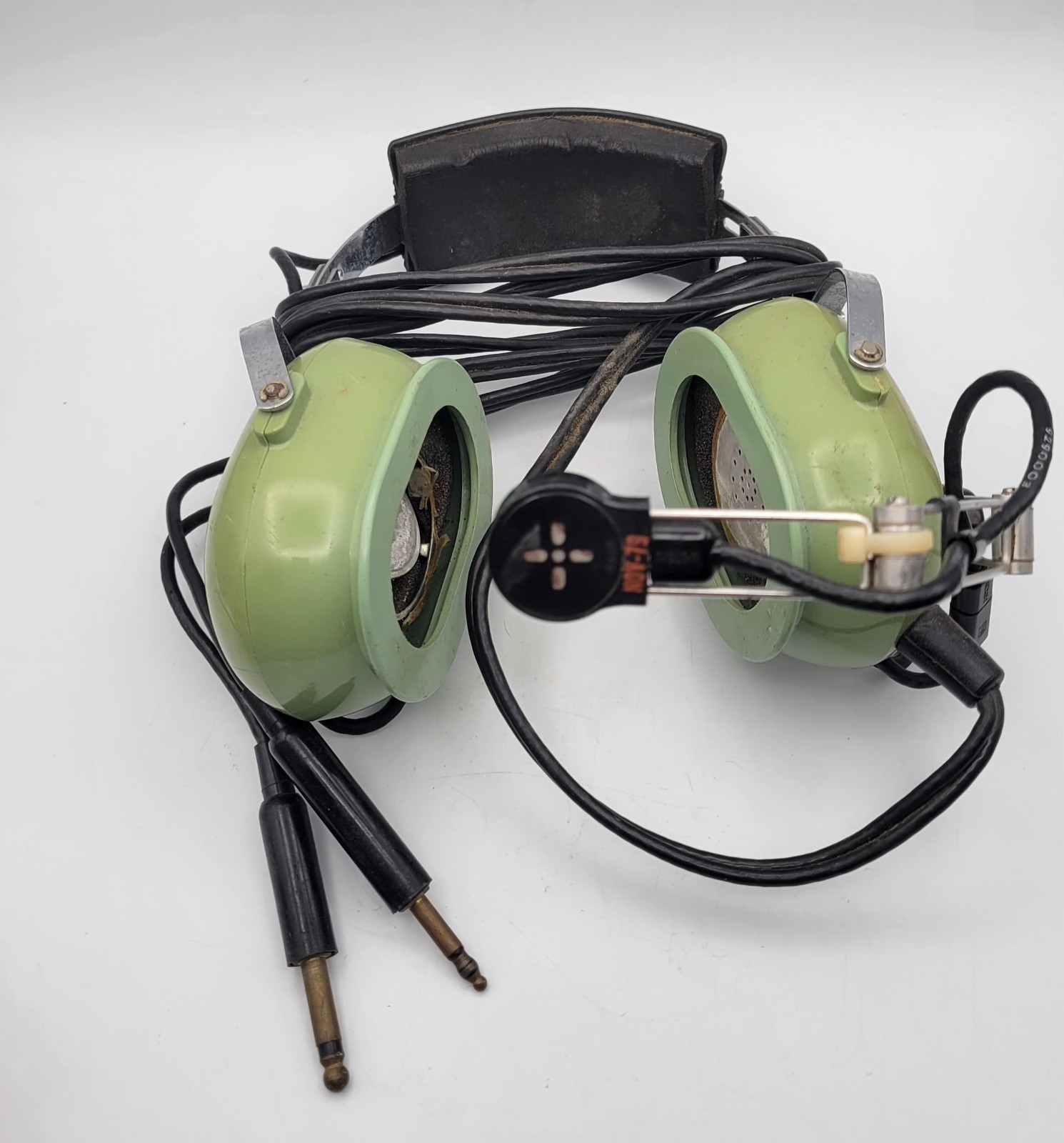 David Clark H10-50 Dual Plug Pilot Aviation Headset Headphones Military Untested