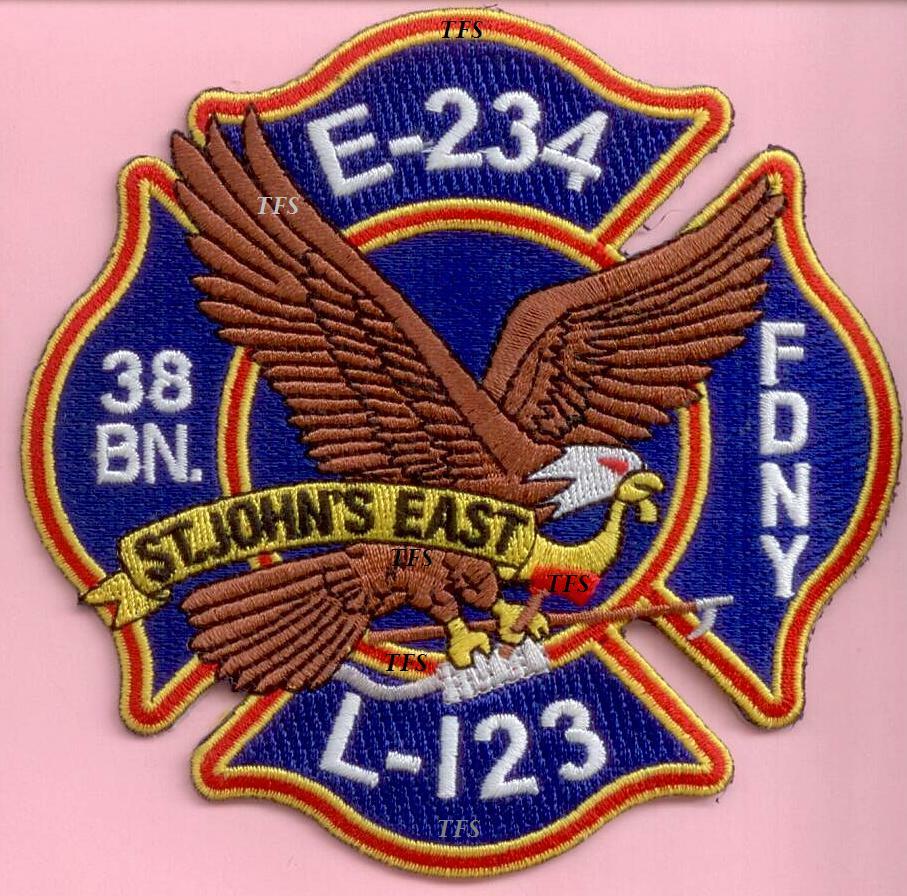 New York City Fire Dept Engine 234 Ladder 123 Battalion 38 Patch