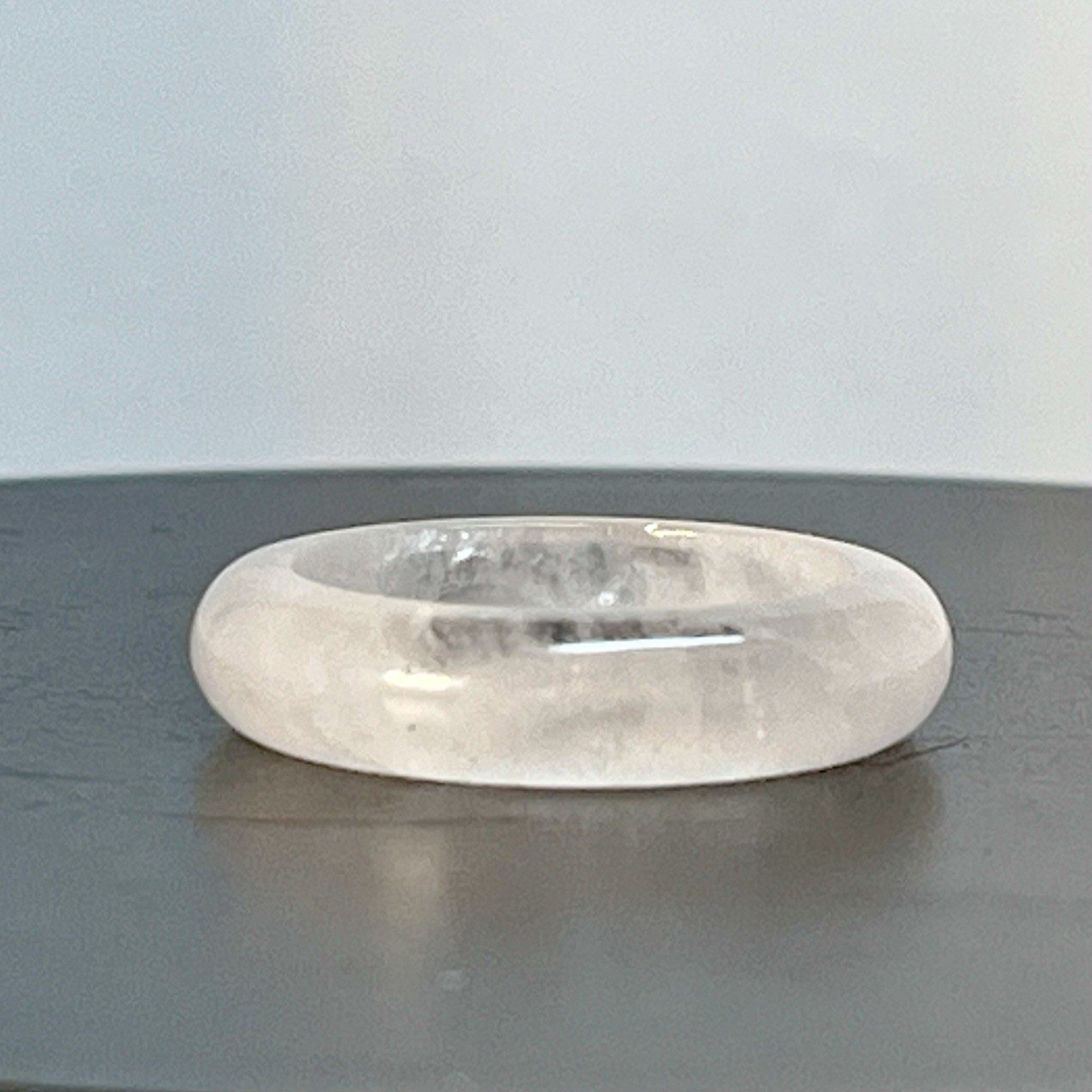 Natural Rose Quartz Crystal Gemstone Ring
