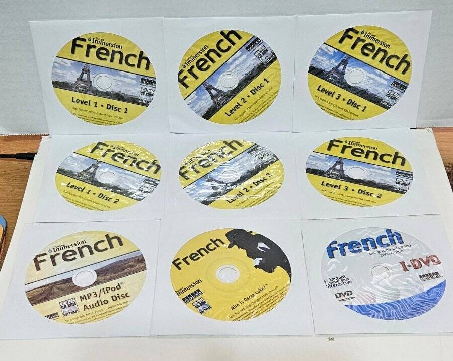 Instant Immersion French Levels 1, 2 & 3 Computer Software PC & MAC 2009