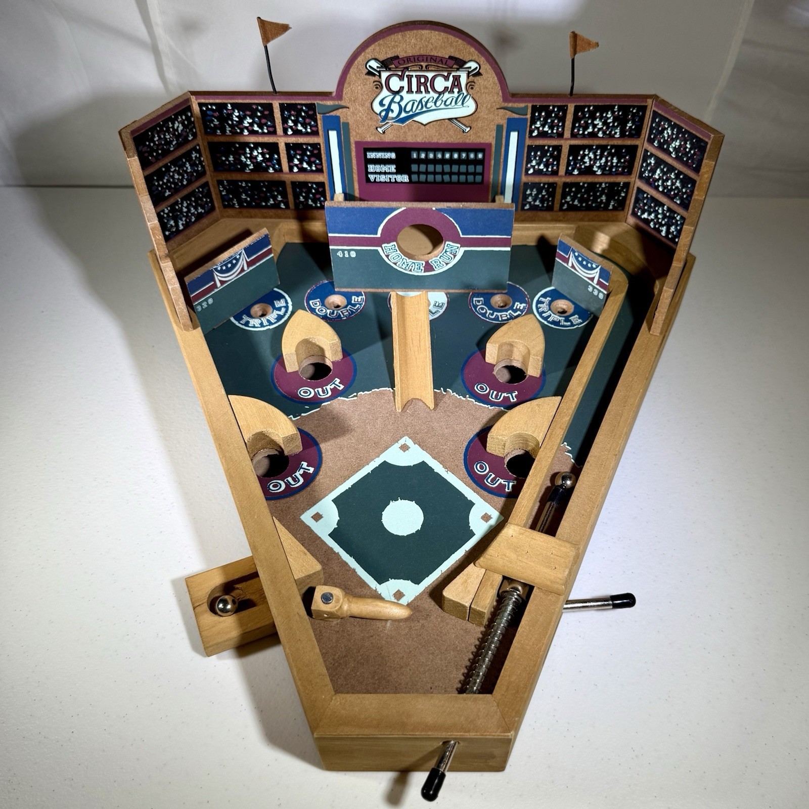 Front Porch Classics Original Circa Baseball Pinball Game No Box Clean Works