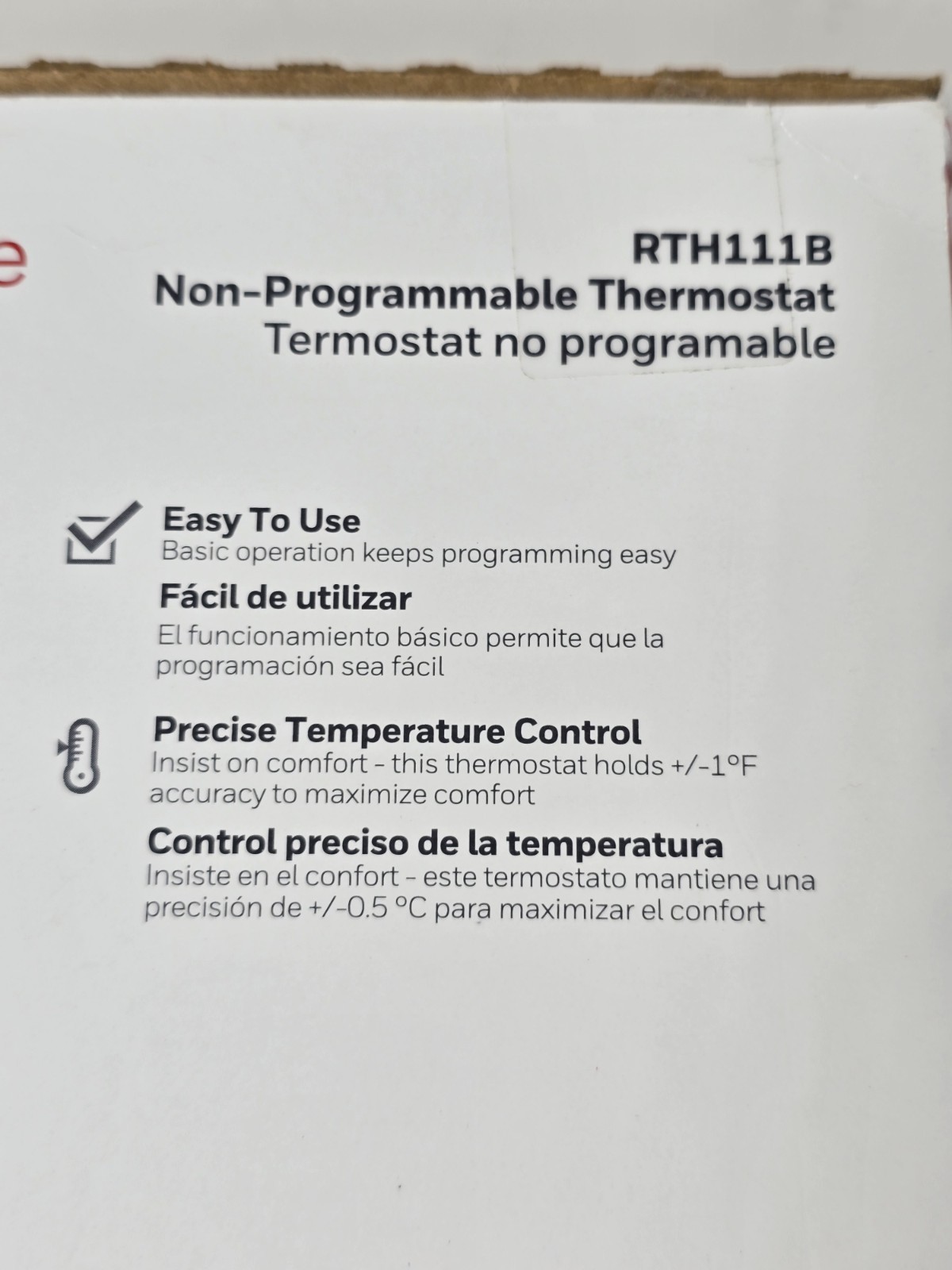 HONEYWELL HOME RTH111B HORIZONTAL NON-PROGRAMMABLE THERMOSTAT