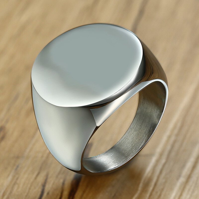 Mens Signet Ring Signature Ring Silver Initials Custom Royal Initialen Letters