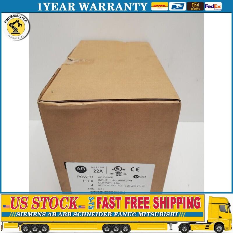 FACTORY SEALED! NEW AB 0.2KW / 0.25HP AC DRIVE 22A-B1P5N104 NEW US Free Tax