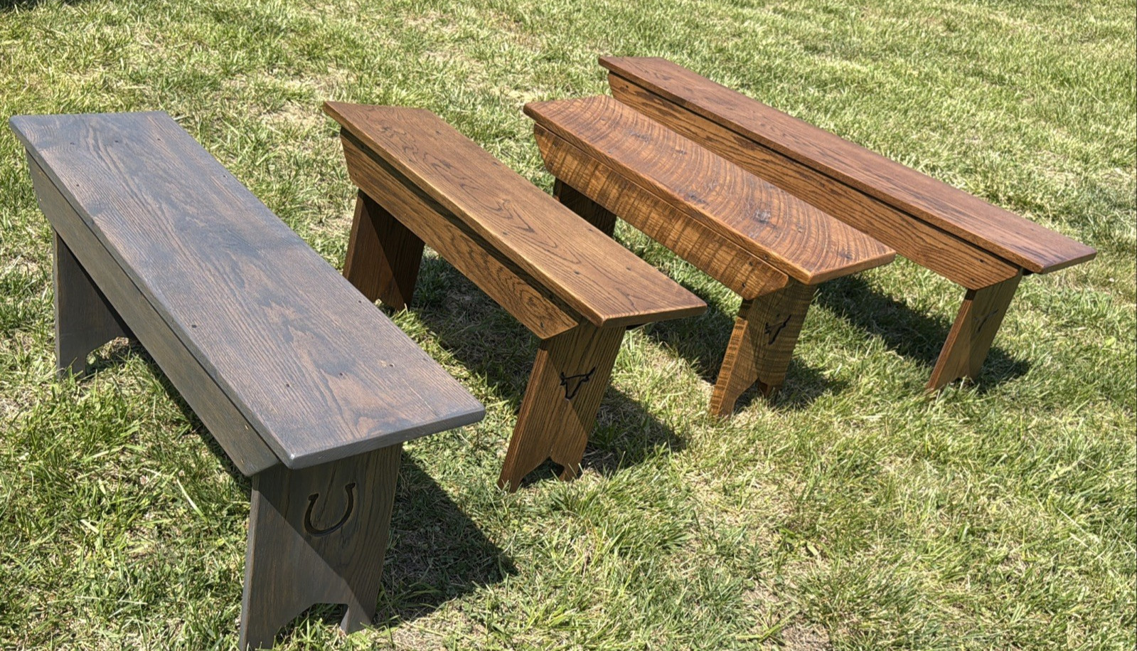 Primitive Cowboy Horse Ranch OAK Barn Wood Seat Bench English Farmhouse Country