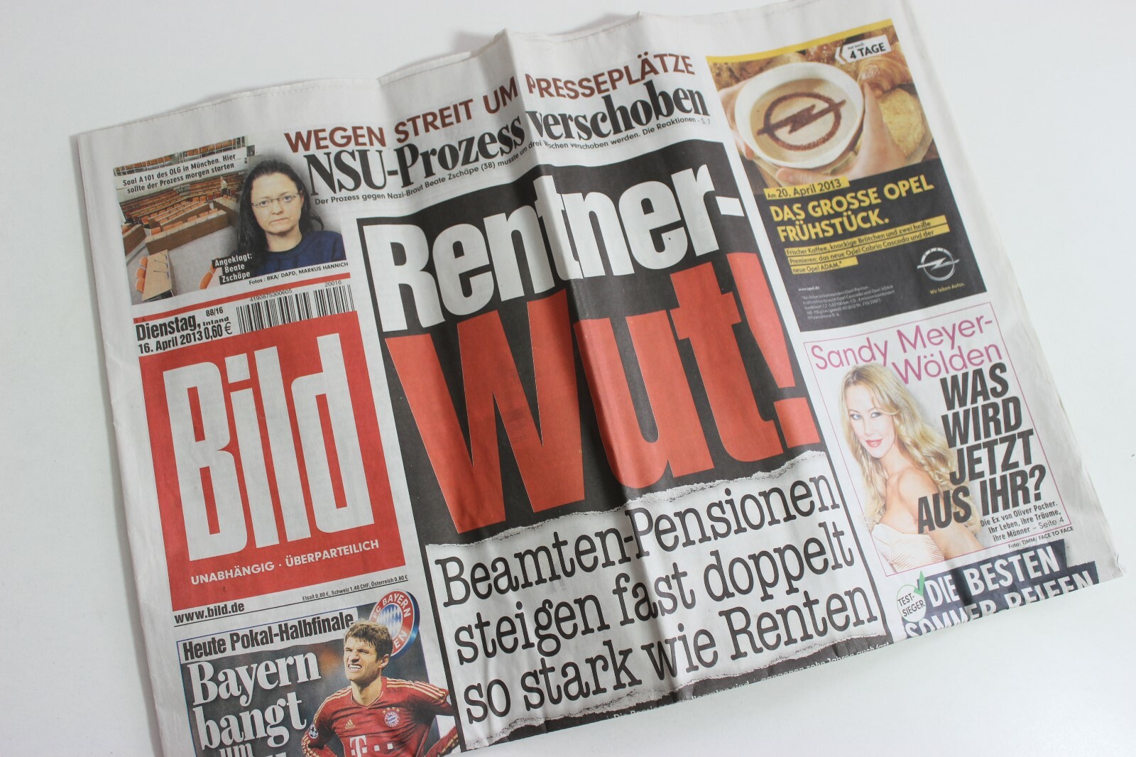 BILDzeitung 16/04/2013 April 16/4/2013 Special Occasion Gift