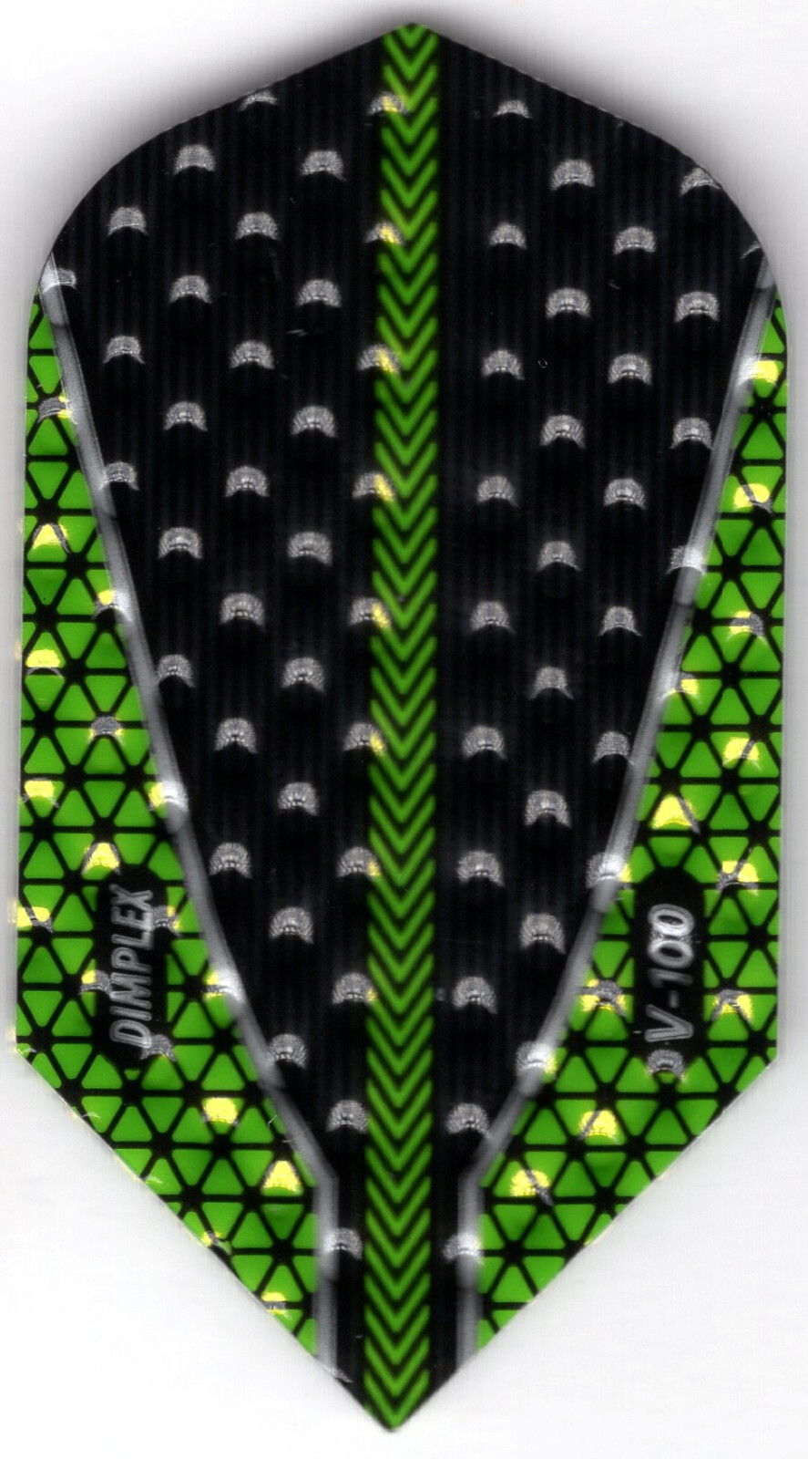 GREEN V-100 Slim Dimplex Dart Flights: 3 per set