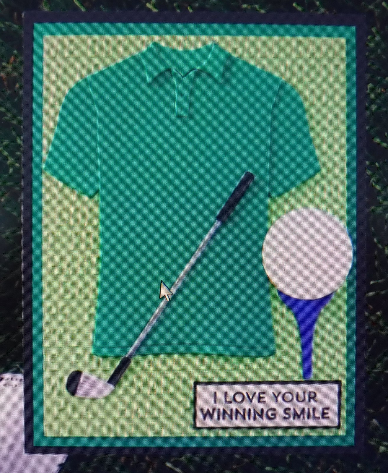 Golf Club, Tee & Ball cutting dies Spellbinders Sporting Goods + Golfing paper