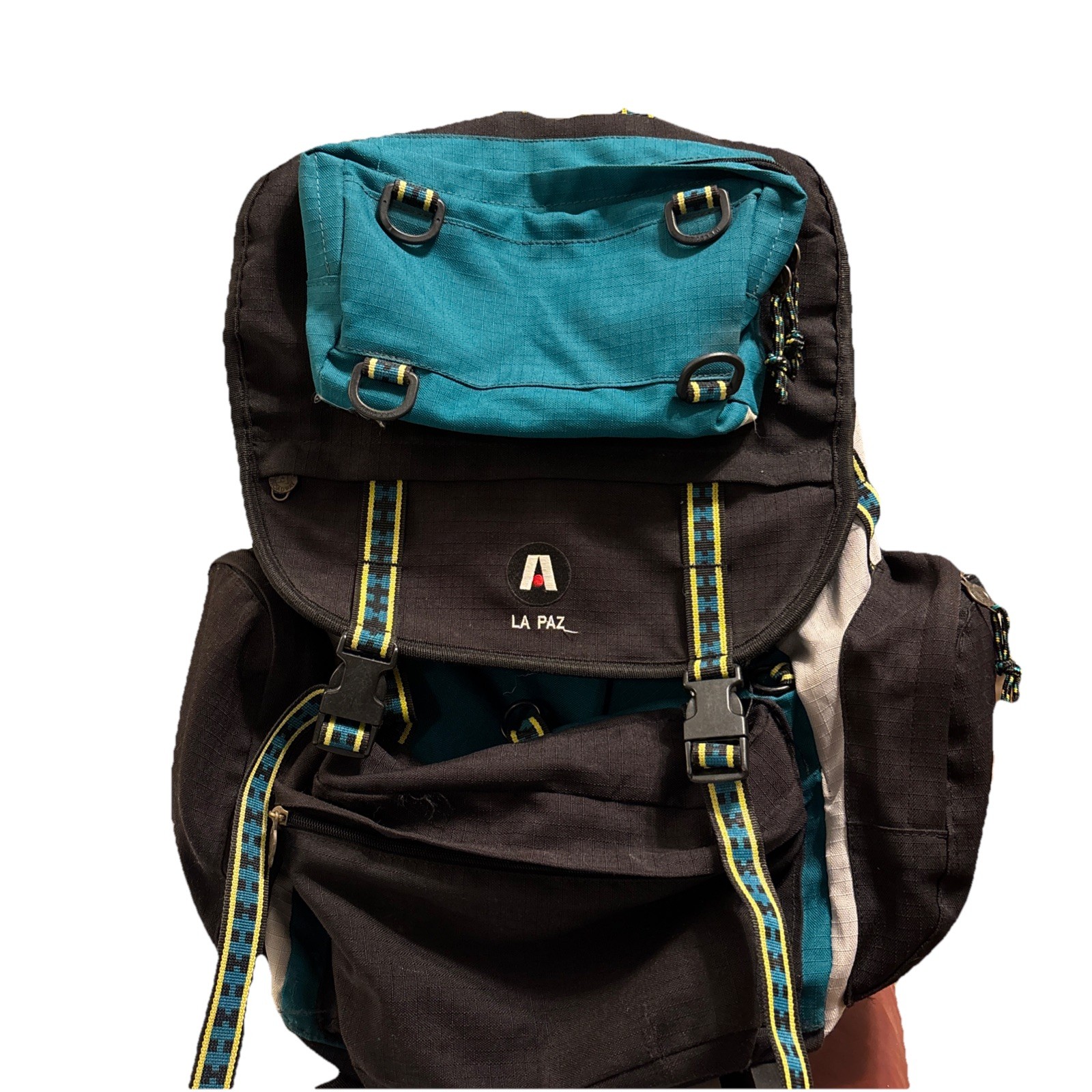 Vintage No Frame Academy Broadway La Paz Rucksack Backpack 50L Cap