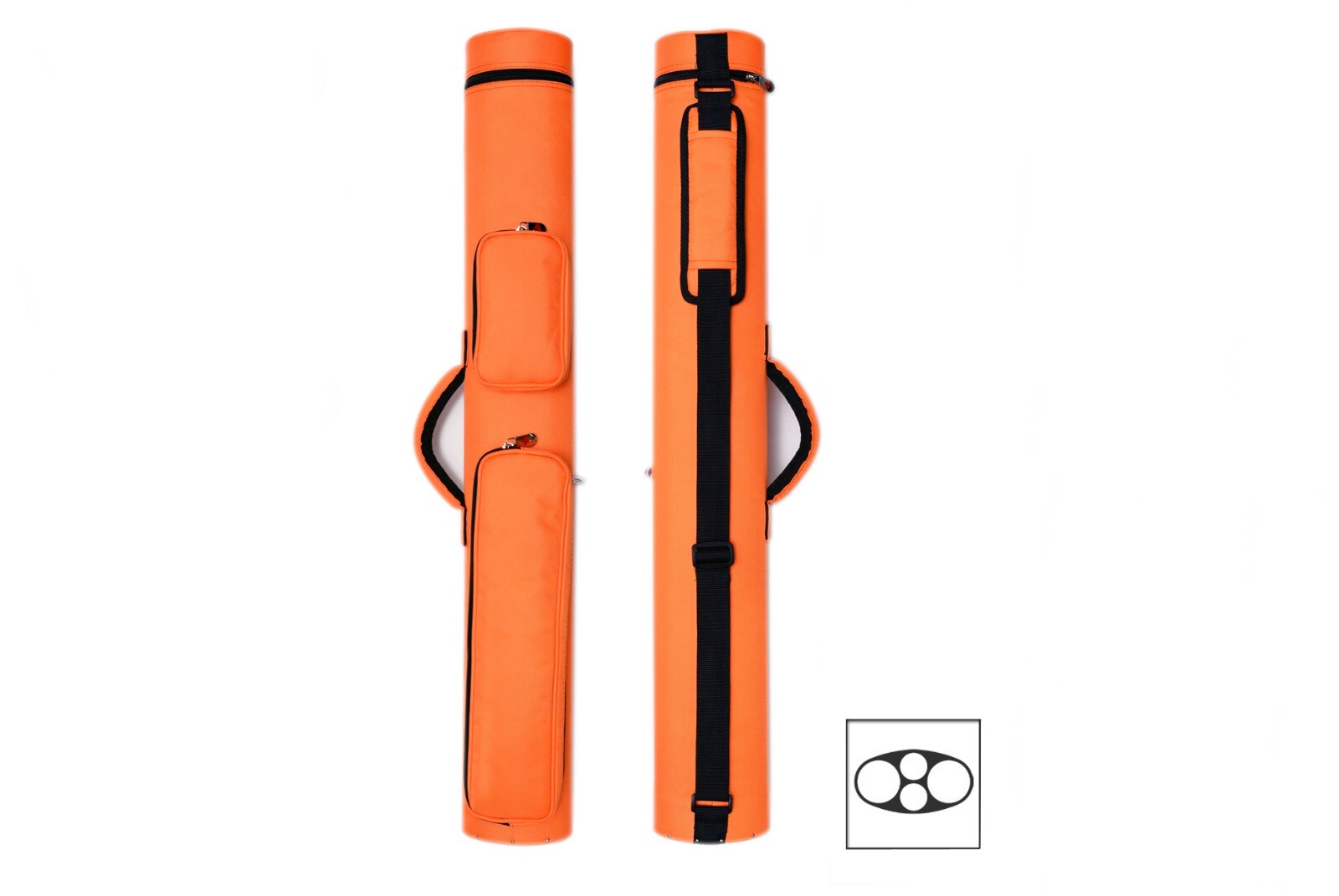 Delta MACARON 2x2 Hard Pool Cue Case Orange.
