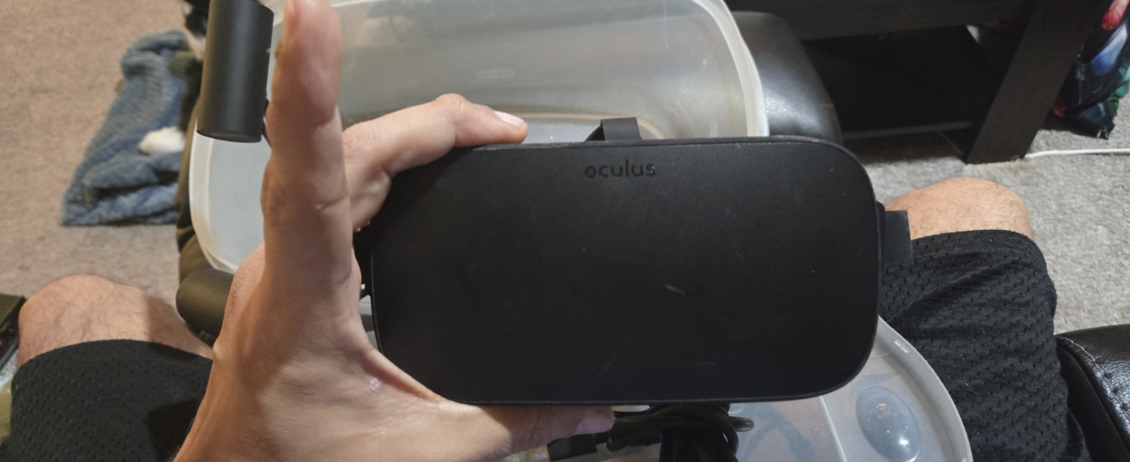 Oculus Rift CV1 VR Headset w/ 2 Sensors & 1 Touch Controller - Incomplete...