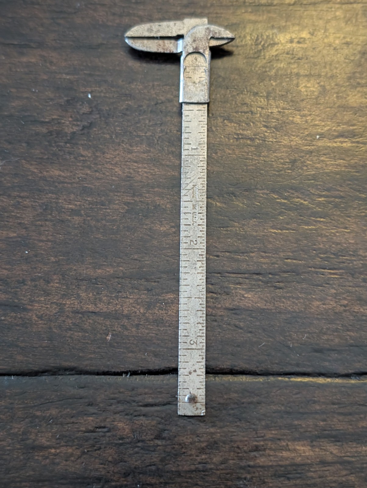 Vintage Pioneer Metallic Vernier Measuring Caliper with inch markings & Sliding