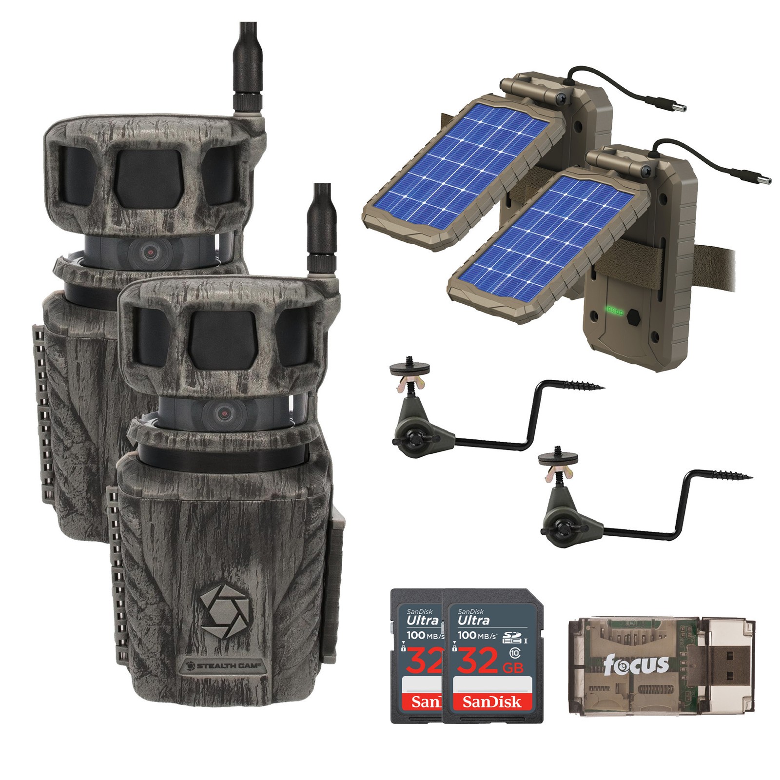 Stealth Cam Revolver 36MP 360 Degree Cellular Trail Camera 2 Pack Bundle