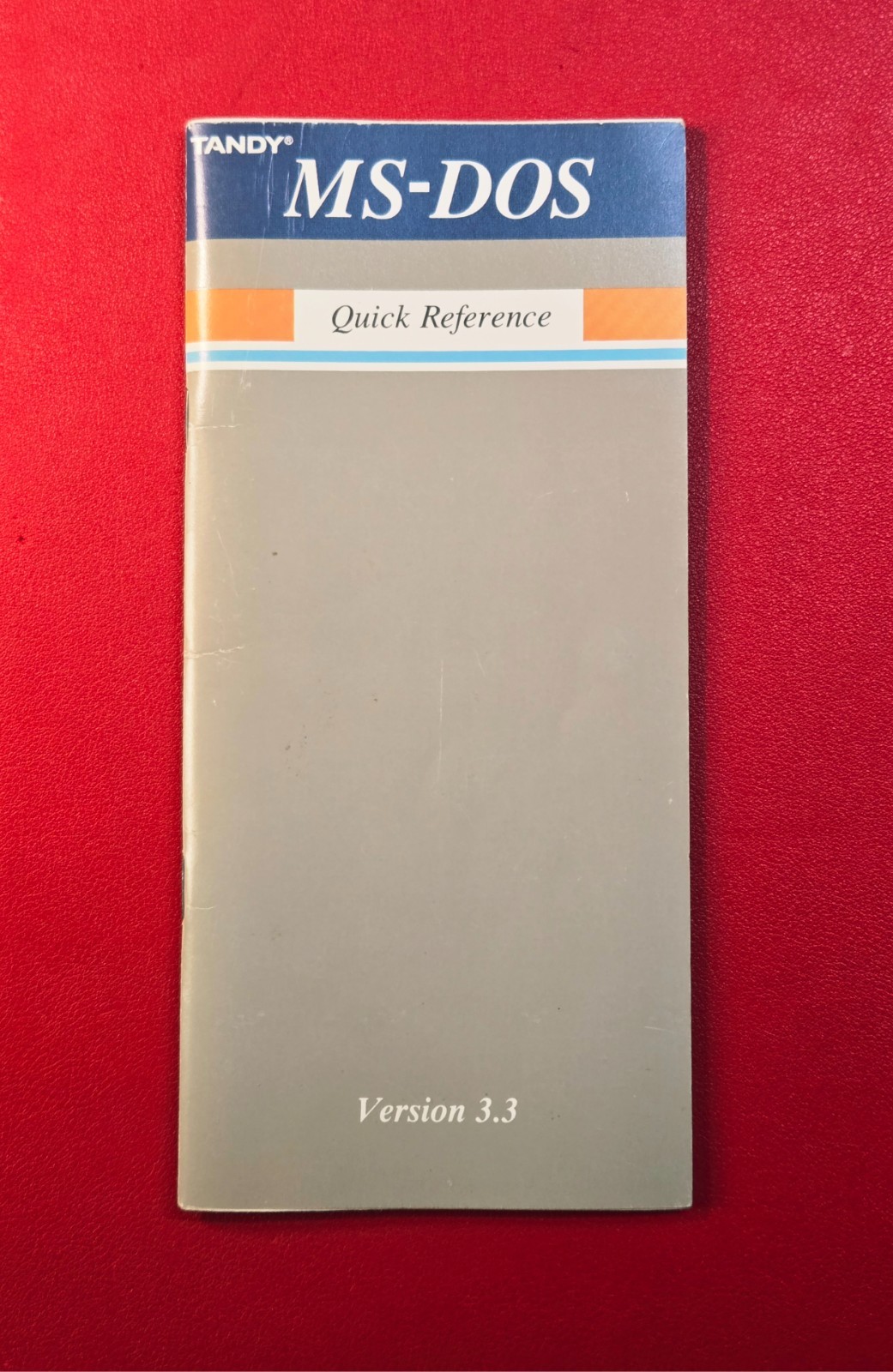 Vintage 1989 TANDY MS-DOS Quick Reference Guide Version 3.3 - USA