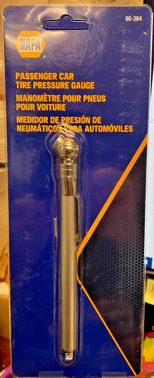 Passenger Car Tire Pressure Gauge, 10-50 psi In 1 Lb. Units, #90-384