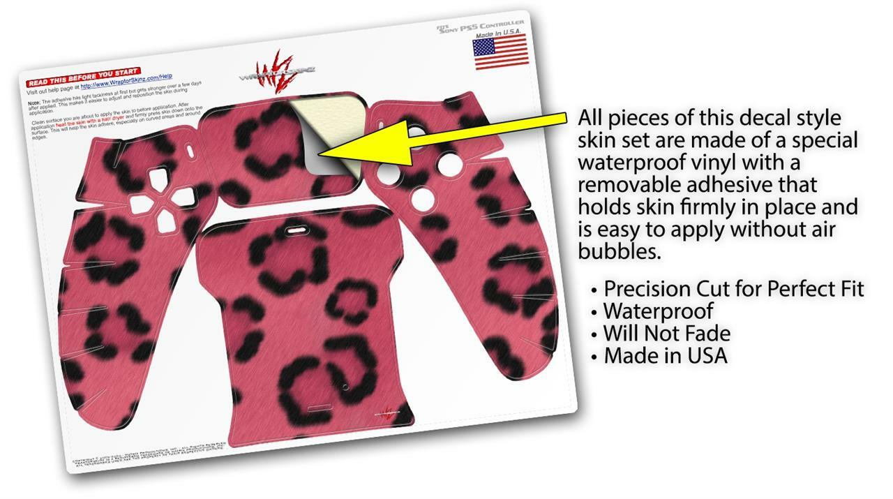 Skin Sony PS5 Controller Leopard Skin Pink