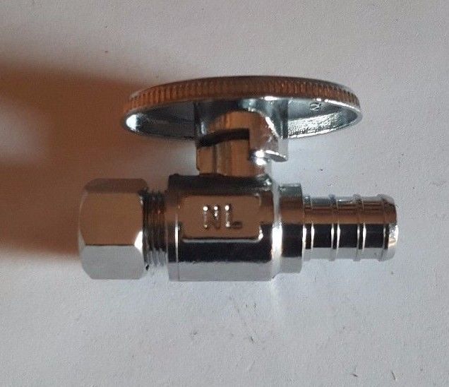 40 PIECES 1/2" PEX X 3/8"OD BRASS 1/4 TURN STRAIGHT STOP VALVE (LEAD-FREE)