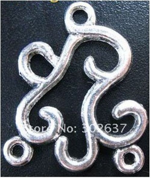 40 pcs Tibetan Silver branch 2-to-1 links FC212