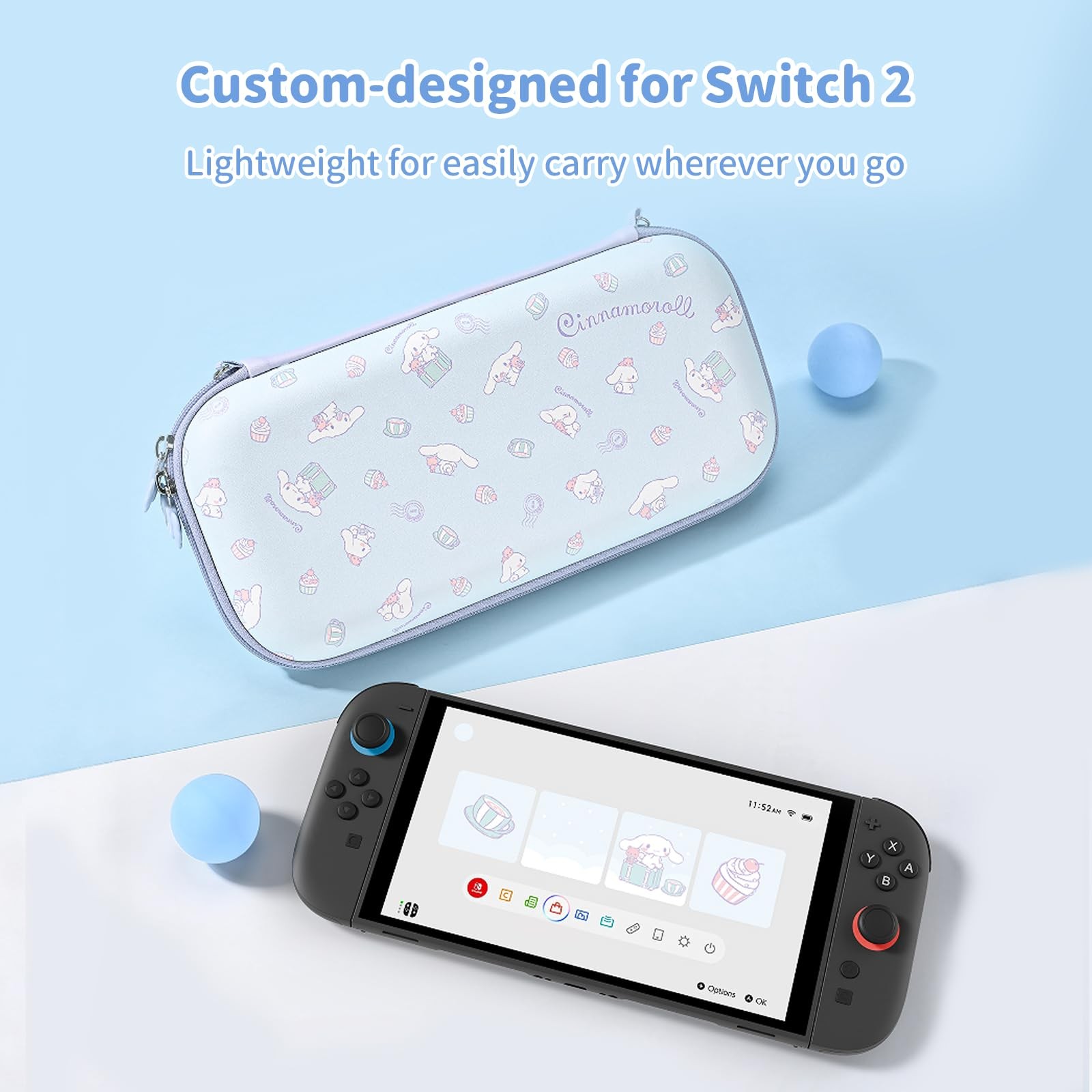 Slim Carrying Case Compatible with Switch 2 (2025), Hard Shell Storage Bag wi...
