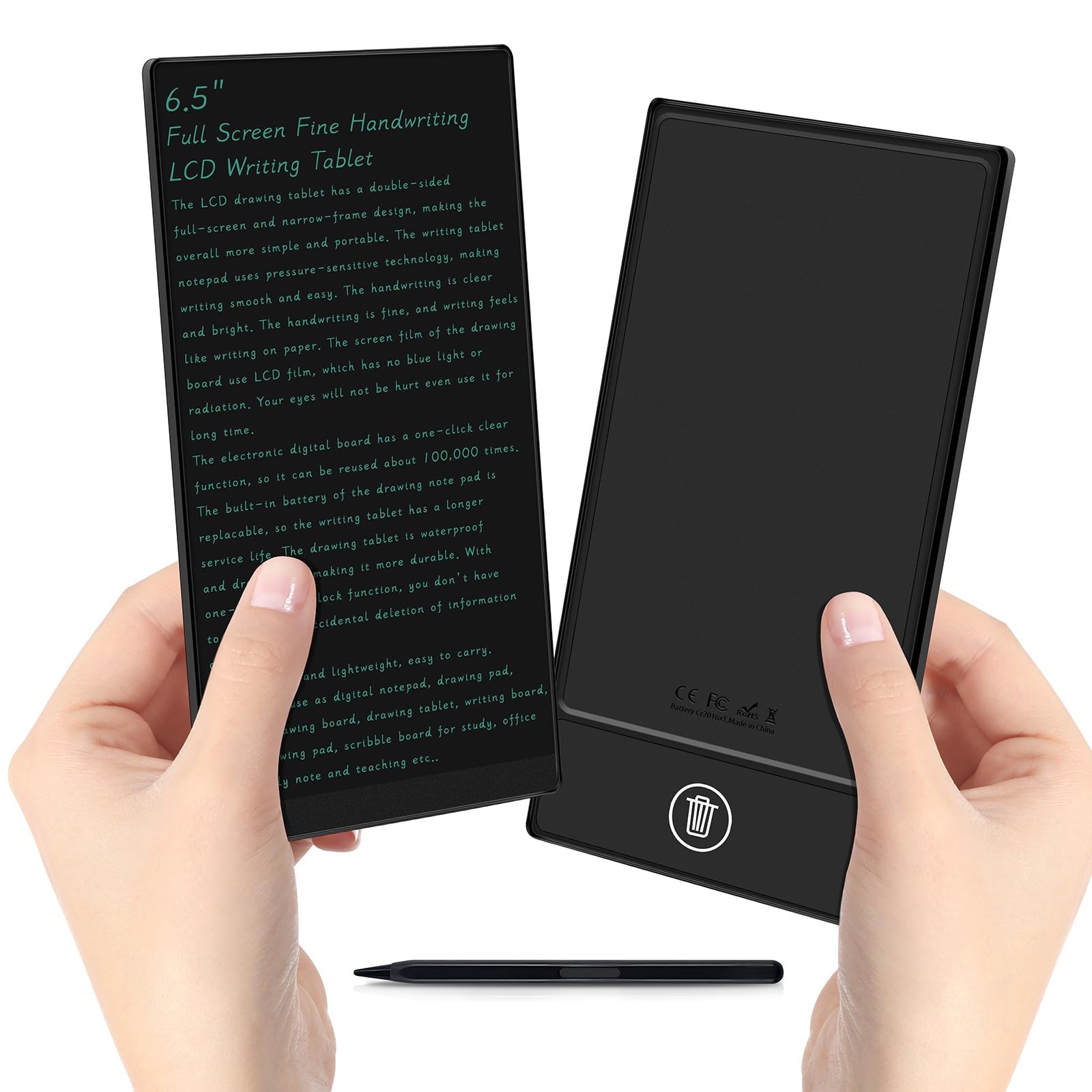 6.5in LCD Writing Tablet Digital Notepad Reusable Portable Office Study