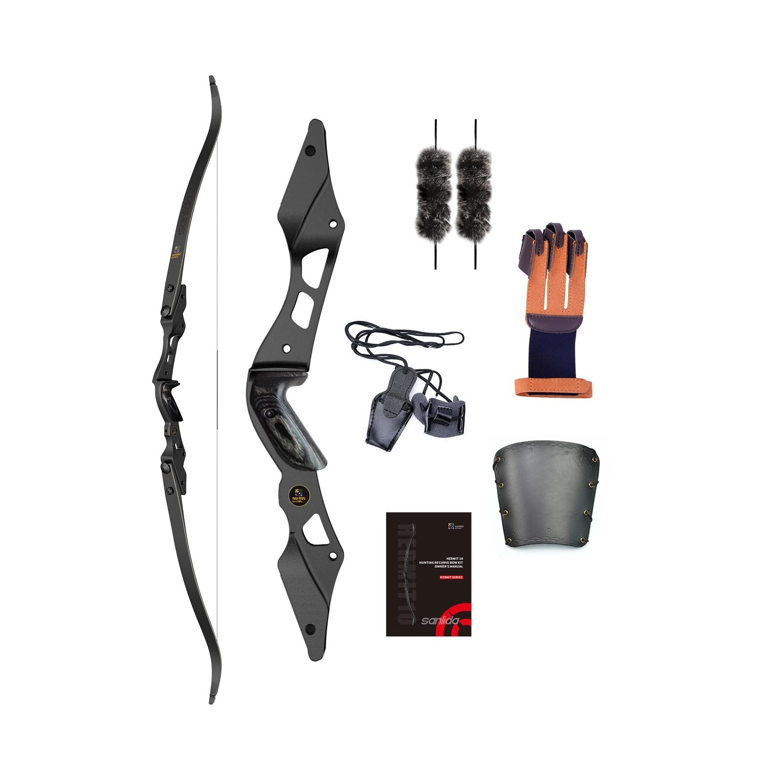 Sanlida Hermit 10 ILF Hunting Recurve Bow Kit for Adults 60"-62" 30-55Lbs Arc...
