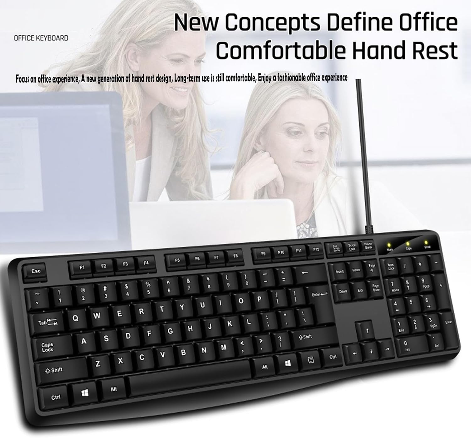 Guiheng K330 Wired Keyboard – Full-Size USB Office Keyboard