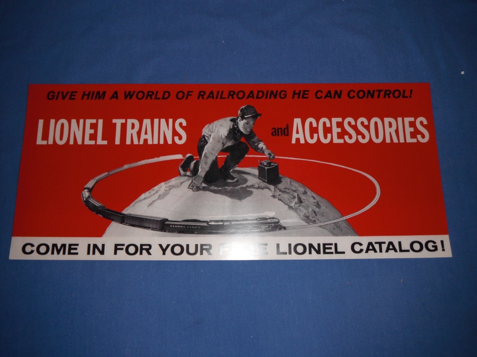 Lionel 1958 dealer  window Banner/poster/streamer/sign/dealer display