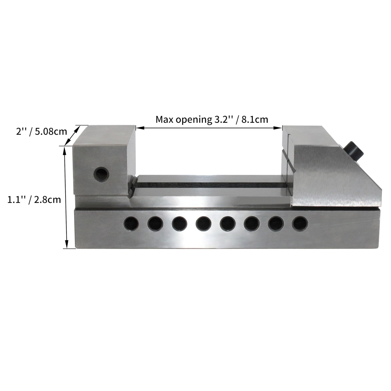 Hfs 2 Precision Grinding Screwless Mini Insert Vise Toolmaker Steel Black