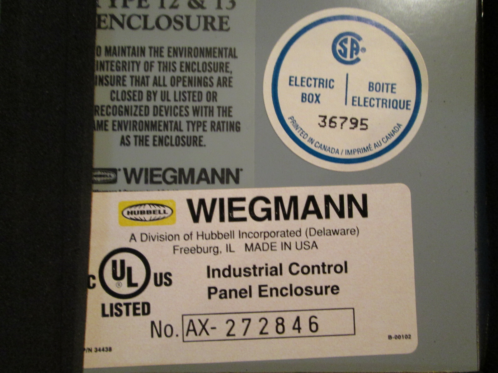 HUBBLE WIEGMANN AX-272846 (NEW )