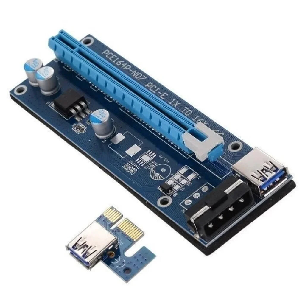 PCI-E 1x to 16x Powered USB3.0 GPU Riser Extender Adapter Card