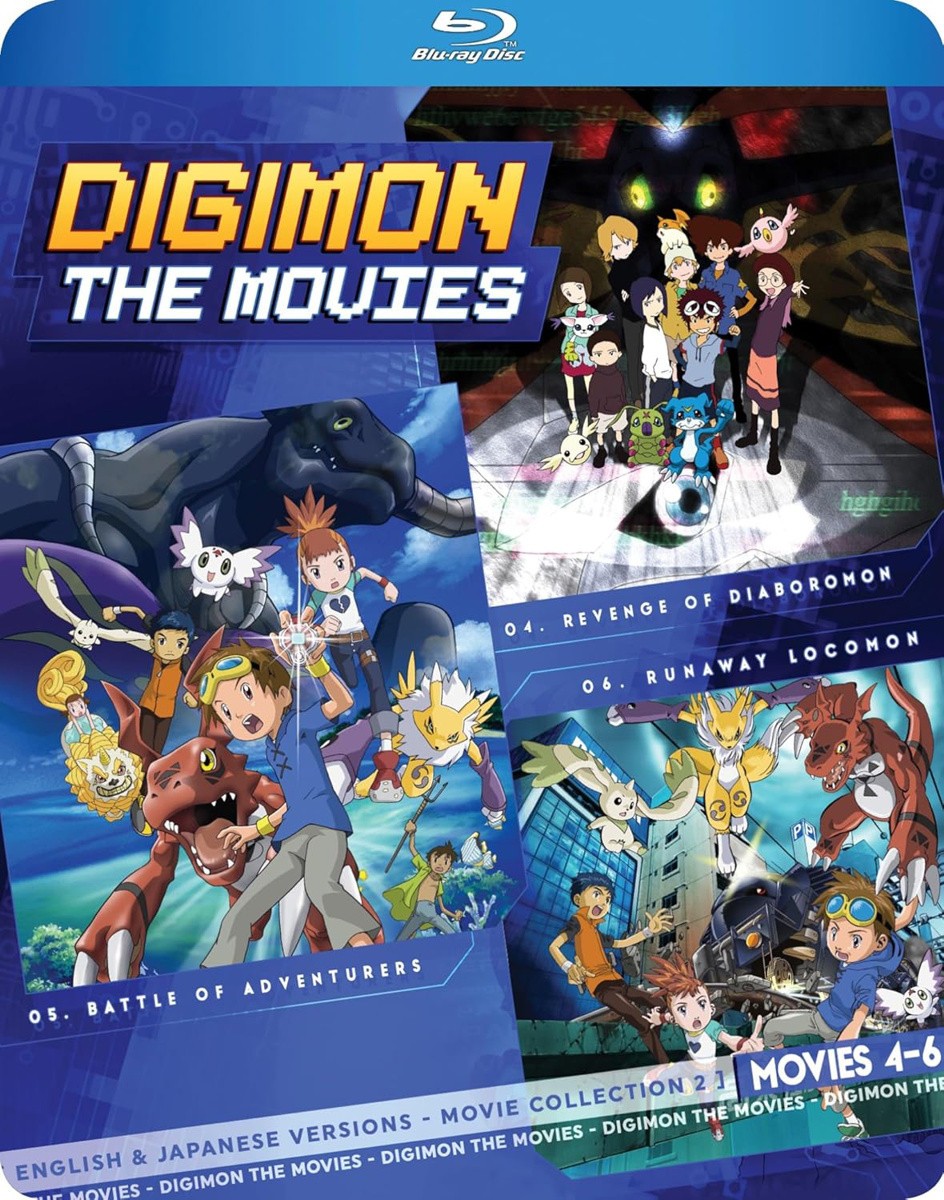 Digimon The Movies 4-6 BLURAY w/ Slipcover