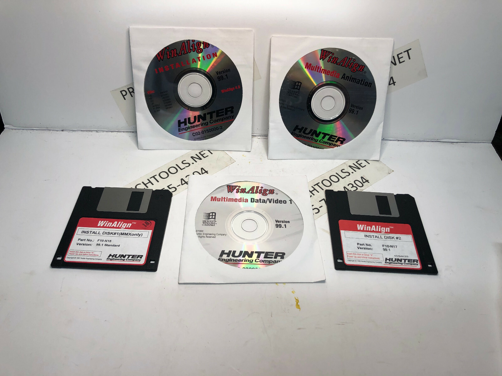 Hunter S411 WinAlign Alignment Installation CD Set 128-367-2 Software V 99.1 P70