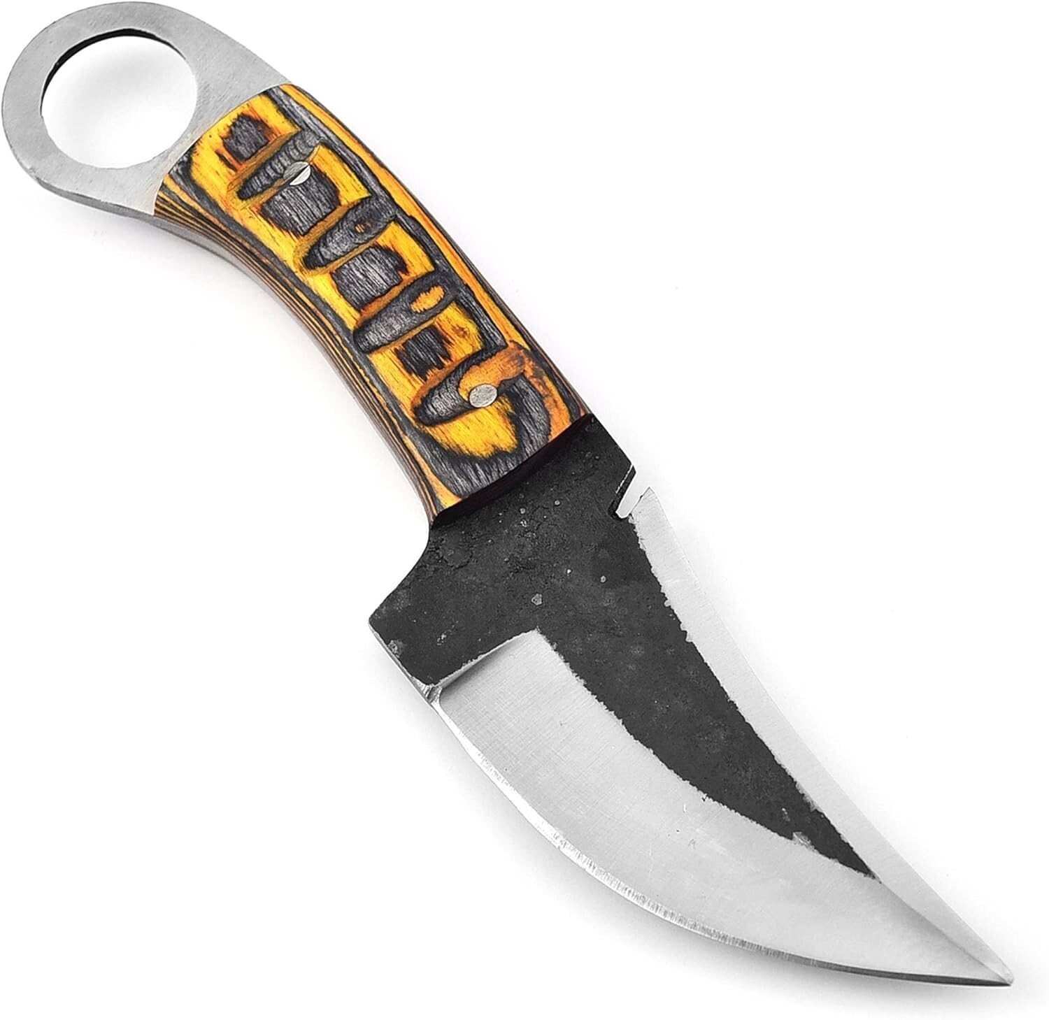 Hand-Forged Bushcraft Tracker Knife – Carbon Steel Full Tang Hunting Knife Sheat