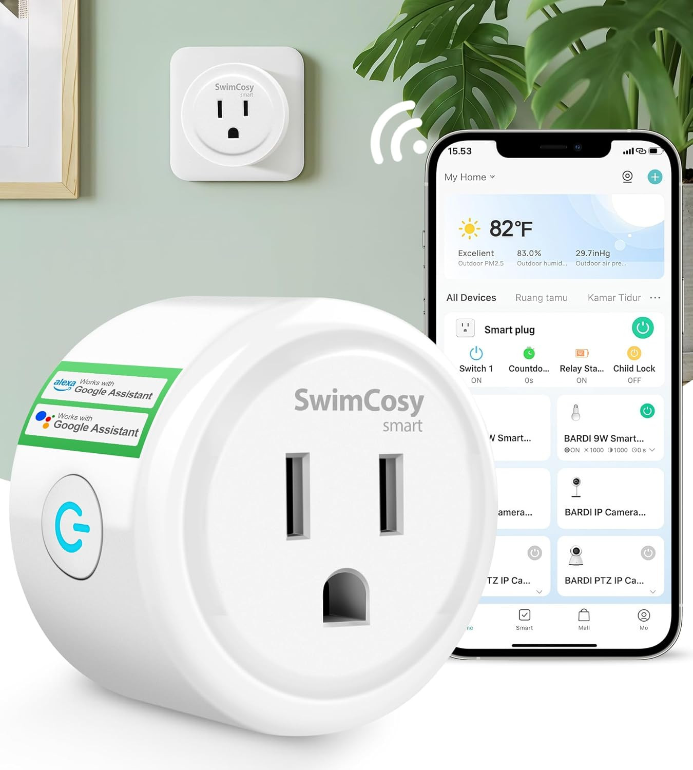 🔌 Mini Smart WiFi Plug | Alexa Google | Timer & Remote Control