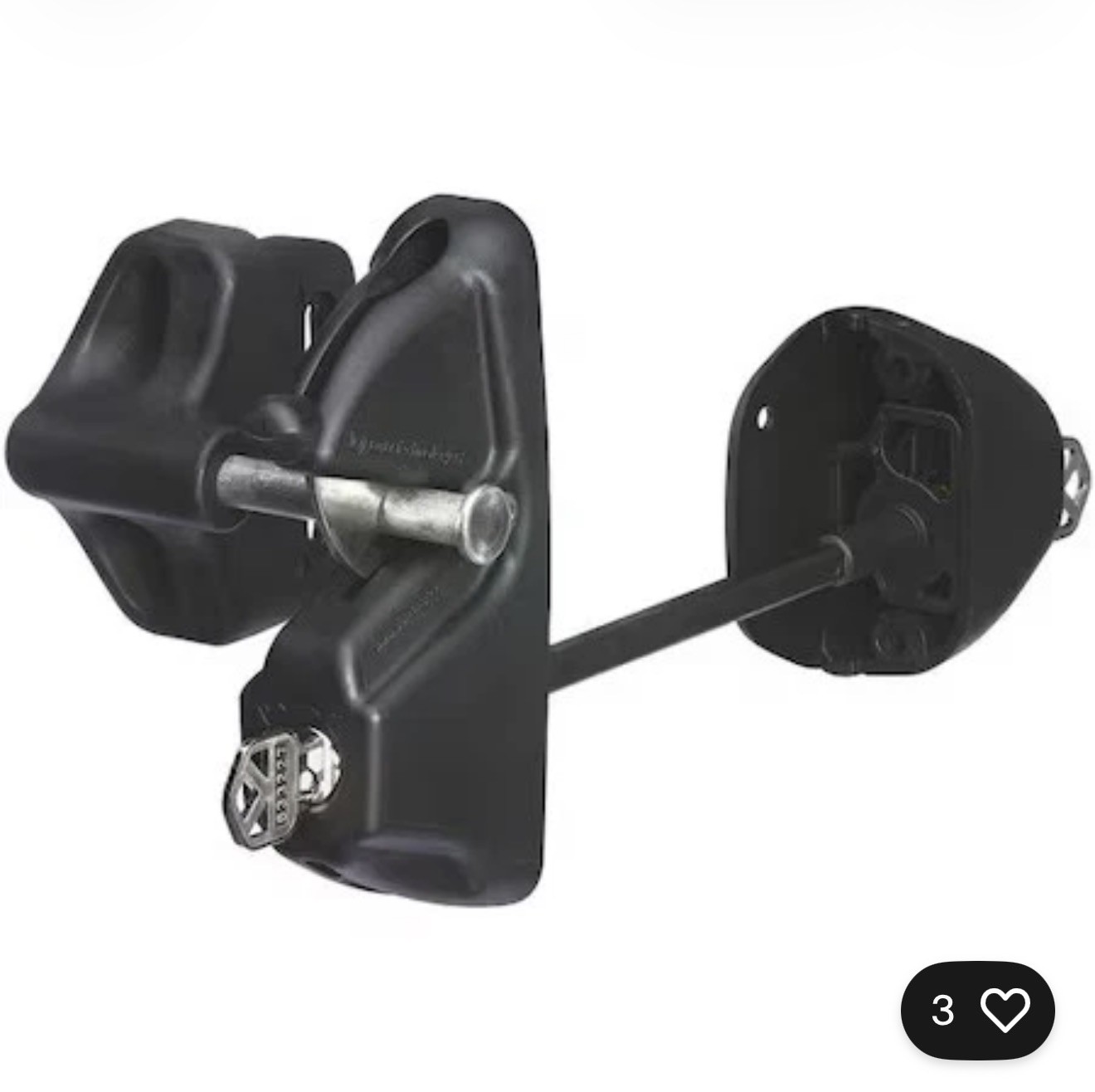 Lokklatch Lld3kd Security Gravity Gate Latch, 1.5In. W, Blk Deluxe