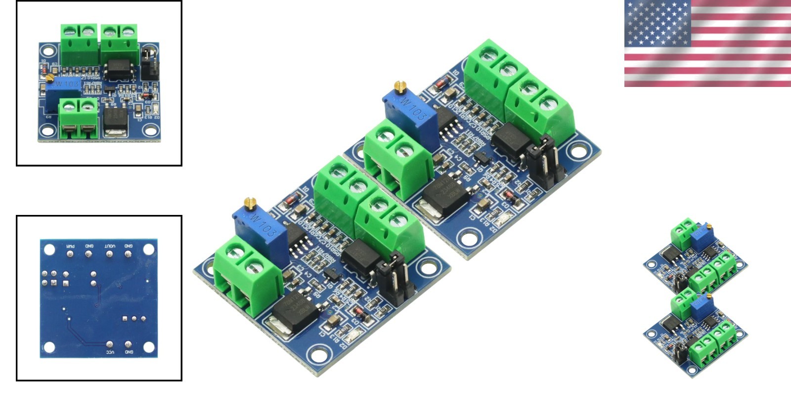 Professional 2PCS PWM to Voltage Modules - 0-10V Output for Electronics Projects