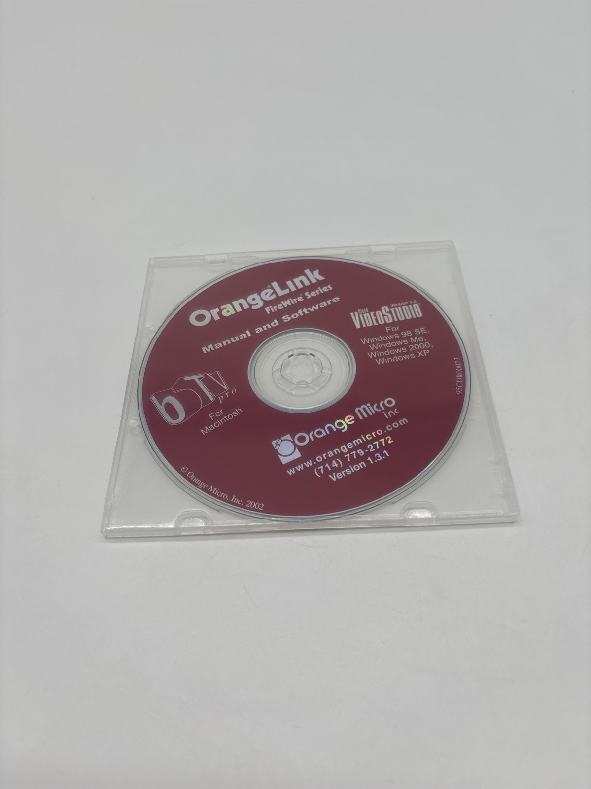 Orangelink Manual and Software Version 1.3.1 2002 Disc Only