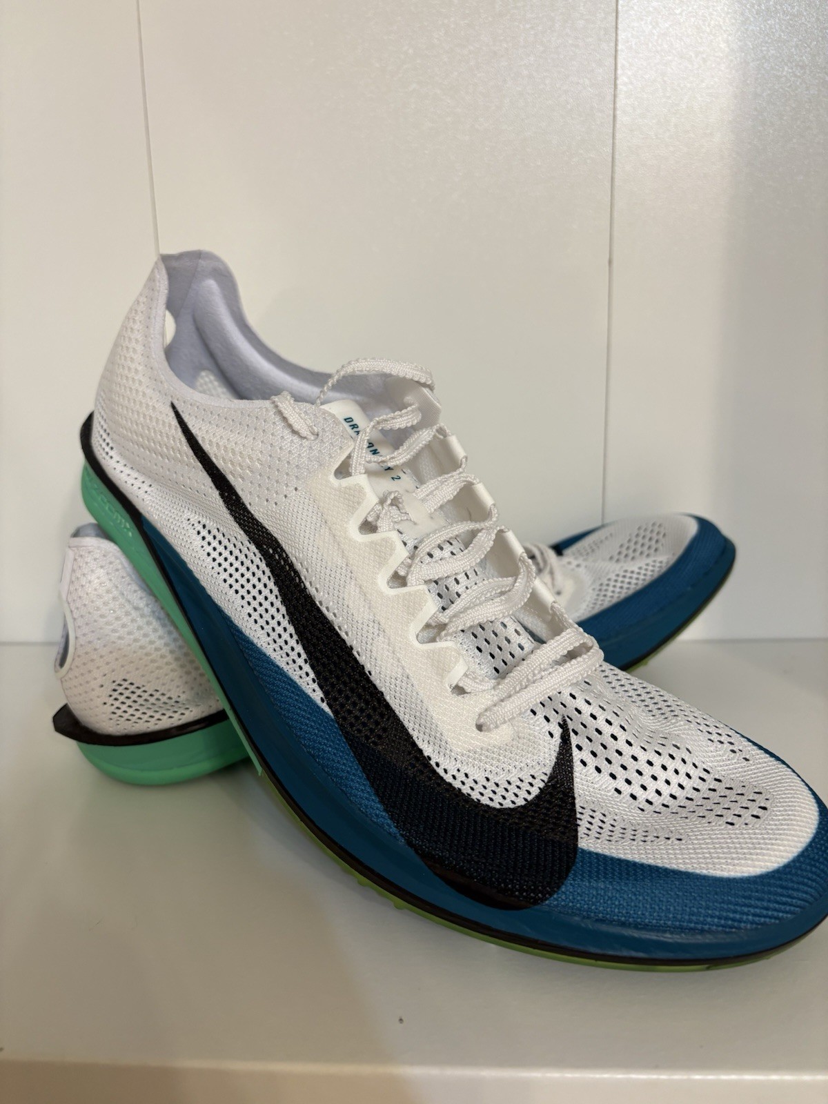 Nike ZoomX Dragonfly 2 Elite White Racing Track Spikes, Size 12 FZ9315-102