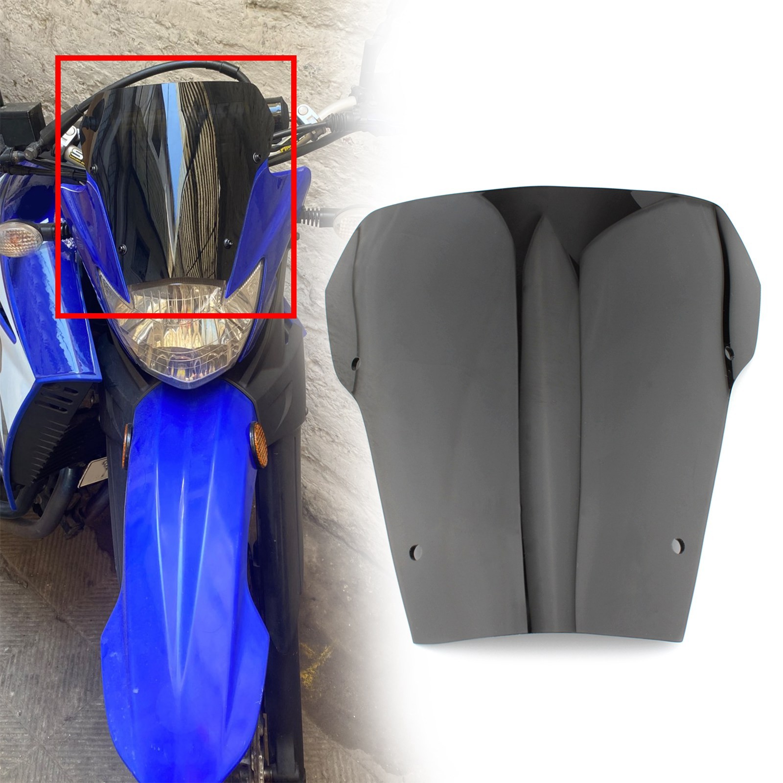SCREEN WINDSHIELD REPLACEMENT WINDSCREEN For YAMAHA XT 660 R 2004-2016 Black