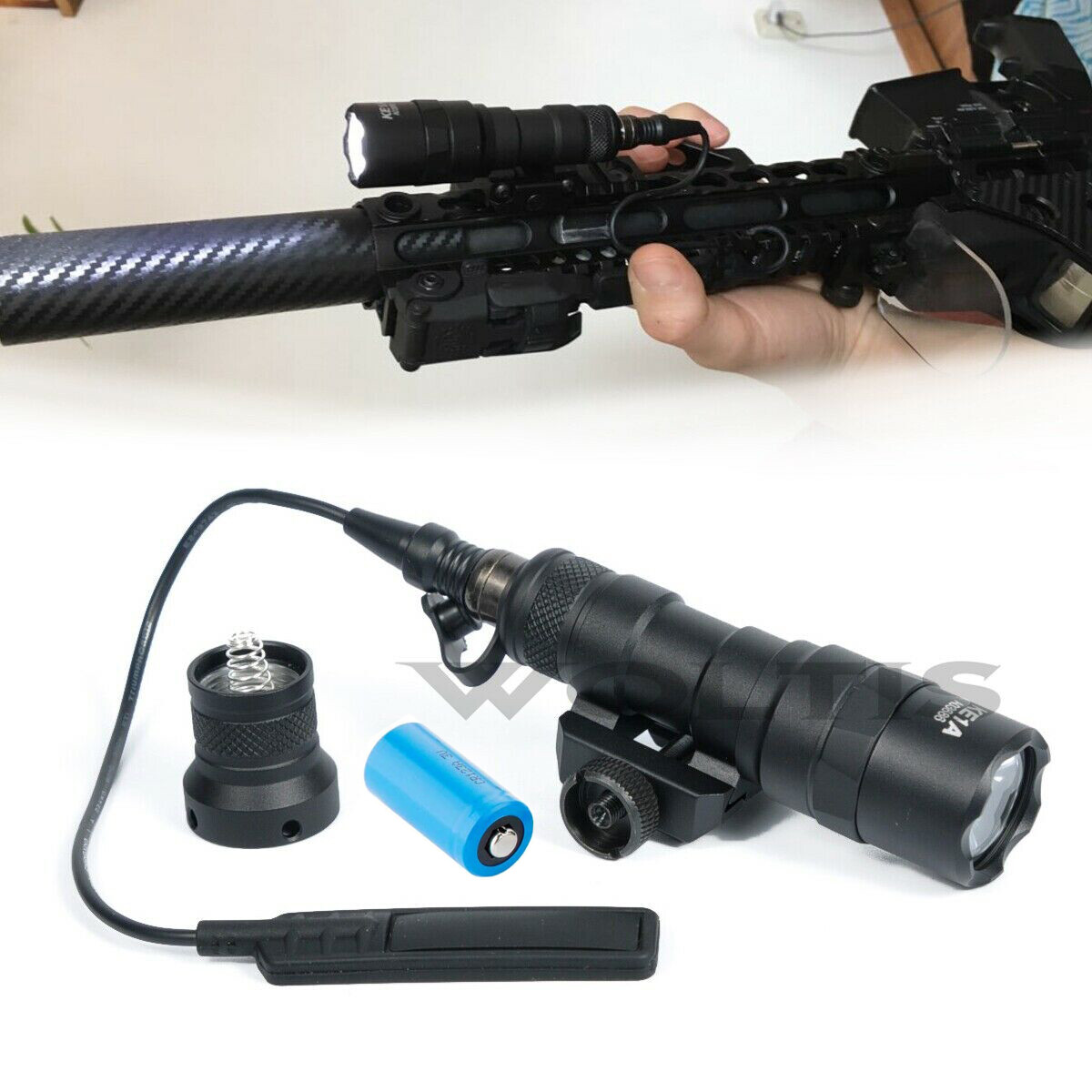Flashlight Tactical Mini Light LED Light Tail Switch Mini Light M300 M600