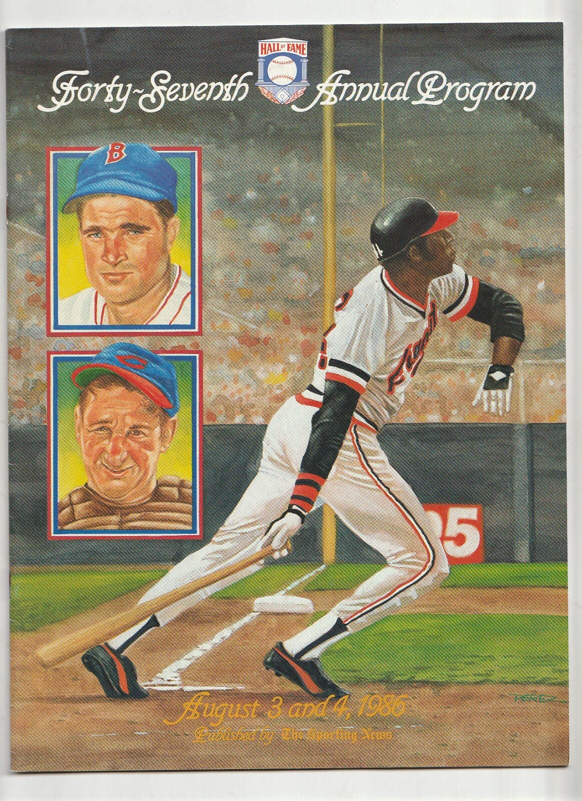 August 3 & 4, 1986 47th Annual Baseball Hall of Fame Program--McCovey--Doerr Ex